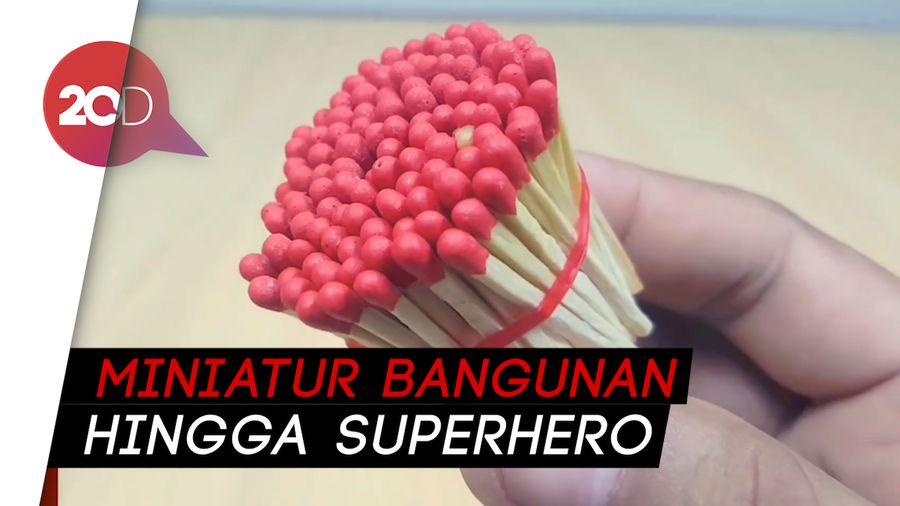 Ajaib! Korek Api Berubah Jadi Miniatur Kece