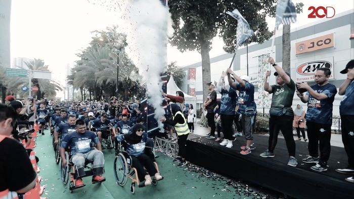 BPJAMSOSTEK Pecahkan Rekor Muri Marathon Terbanyak Kaum Difabel