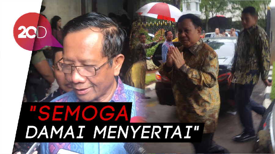 Prabowo-Mahfud Md Hadiri Open House Natal Luhut Binsar Pandjaitan