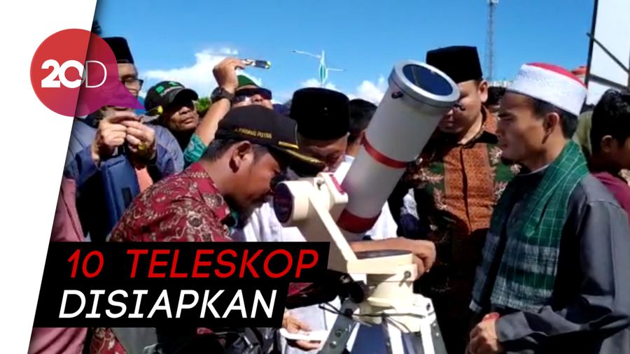 Keramaian Warga Simeulue Tonton Gerhana Matahari Cincin