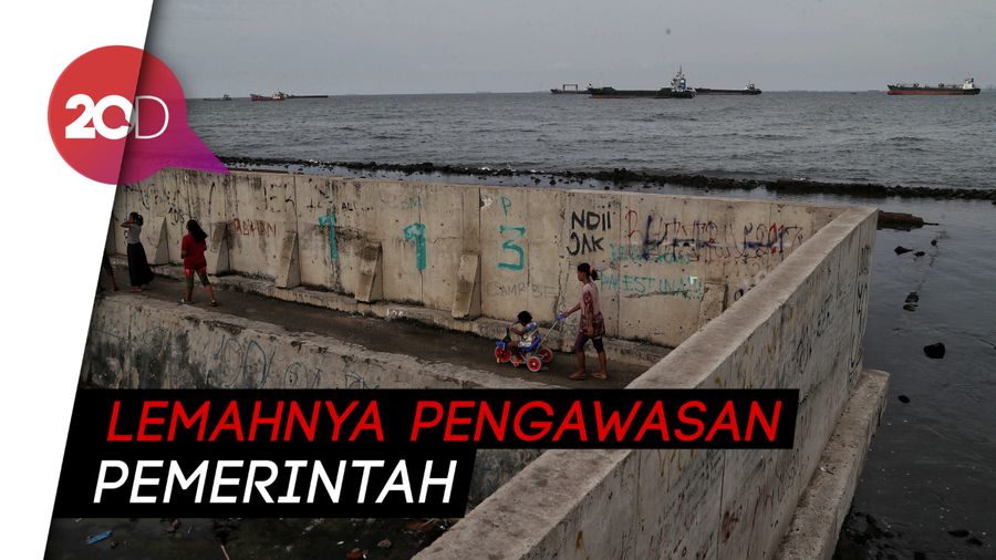 Tanggul Muara Baru yang Jebol Masih Terbengkalai