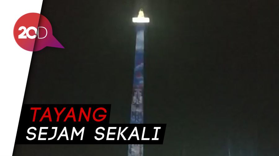 Keren! Air Mancur Menari Meriahkan Perayaan Tahun Baru di Monas