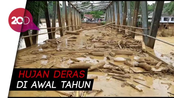 7 Jembatan di Lebak Putus Diterjang Luapan Sungai Ciberang