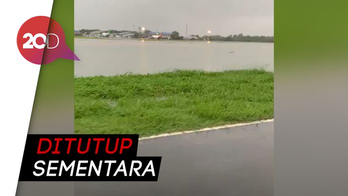 Video Runway Bandara Halim Perdanakusuma Kebanjiran
