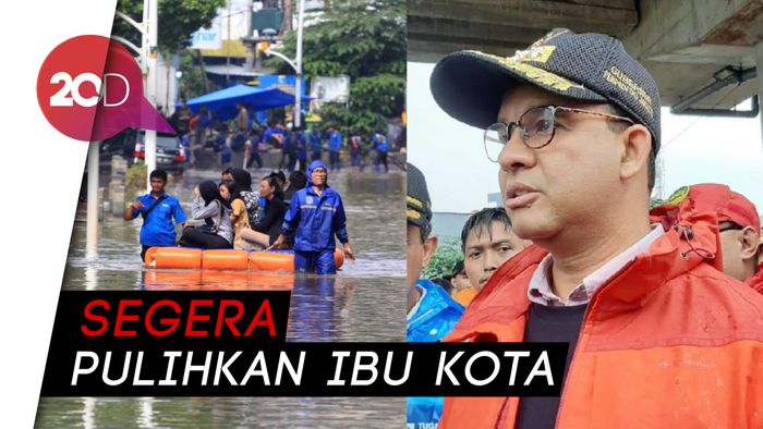 Atasi Banjir, Anies Minta Jajarannya Jangan Kasih Kendor