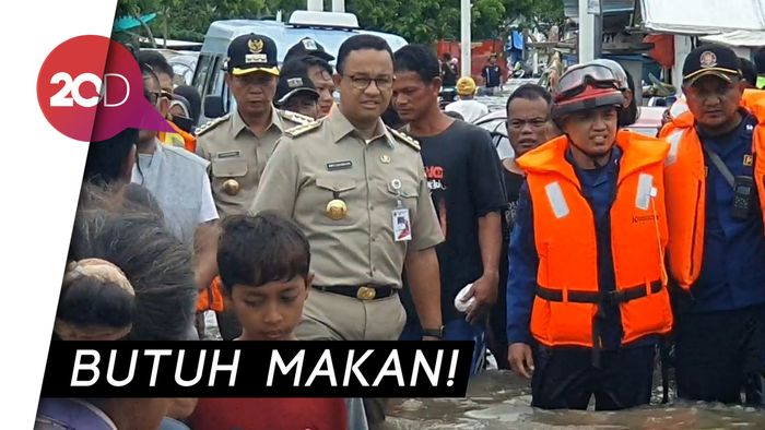 Tinjau Titik Banjir di Duri Kosambi, Gubernur Anies Diteriaki Warga