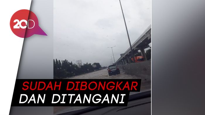  Basuki: Tol Japek Banjir karena Drainase Tersumbat Proyek