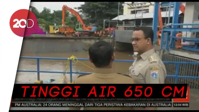 Anies Cek Pintu Air Manggarai, Kondisi Normal