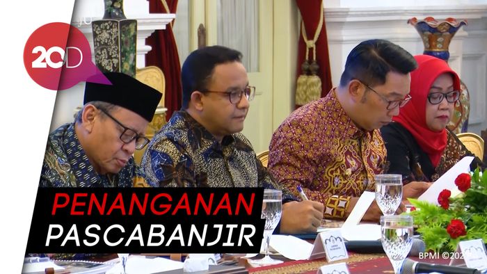 Bahas Banjir dengan Anies dan Ridwan Kamil, Ini Pesan Jokowi