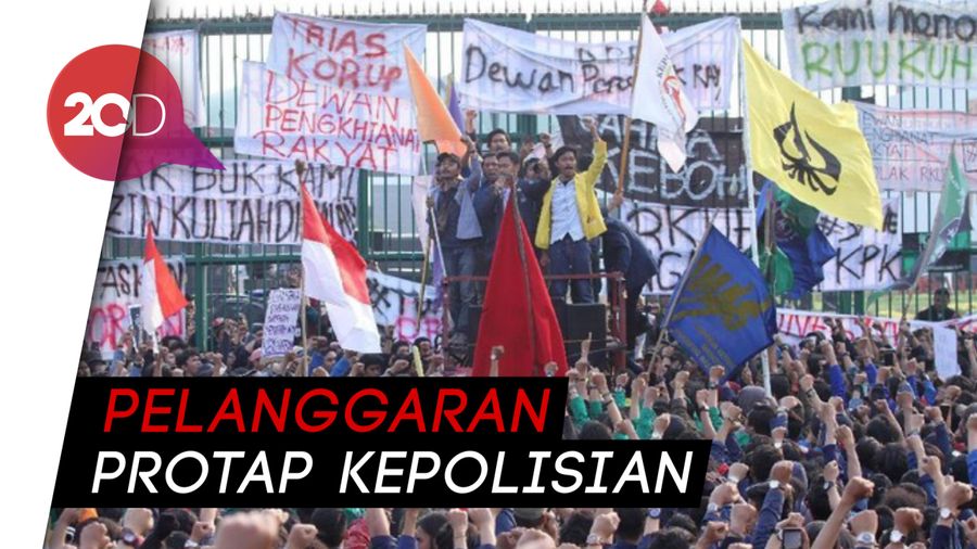 Komnas HAM Menduga Polisi Lakukan Pelanggaran di Aksi Tolak RUU KPK