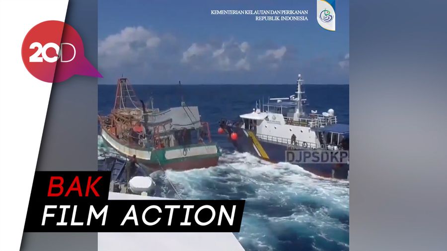 Tegang! Begini Proses KKP Tangkap Kapal Asing di Perairan Natuna