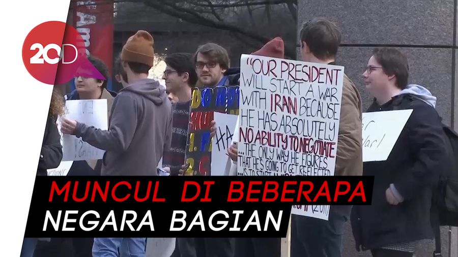 Warga Amerika Serikat Demo Tolak Pemerintahnya Perangi Iran