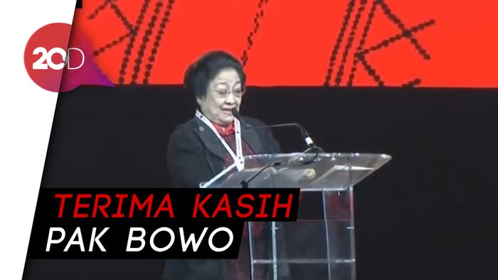 Megawati Sapa Prabowo di Rakernas PDIP: Saya Senang Beliau Hadir