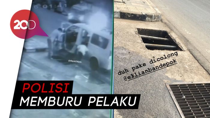 Naik Angkot, Maling Ini Nyolong Penutup Gorong-gorong