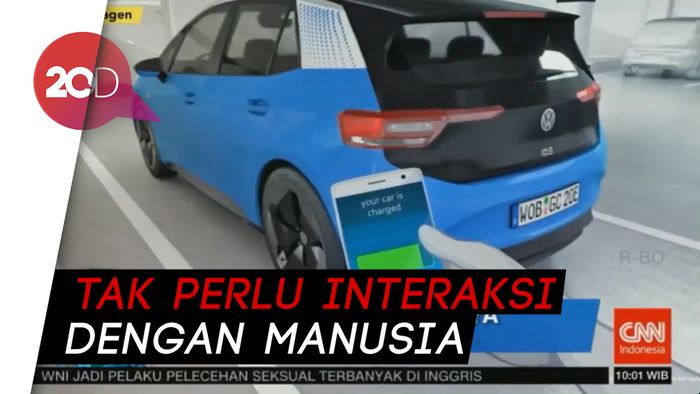 Canggih! VW Ciptakan Robot Powerbank untuk Mobil Listrik