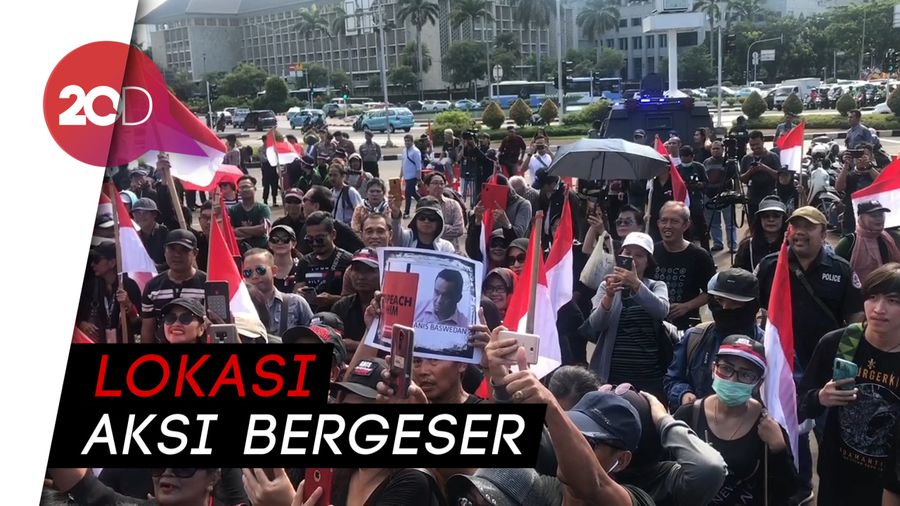 Sempat Panas di Balai Kota, Massa Kontra Anies Lanjut Aksi di Patung Kuda