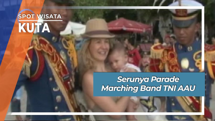 Parade Marching Band TNI AAU di Kuta