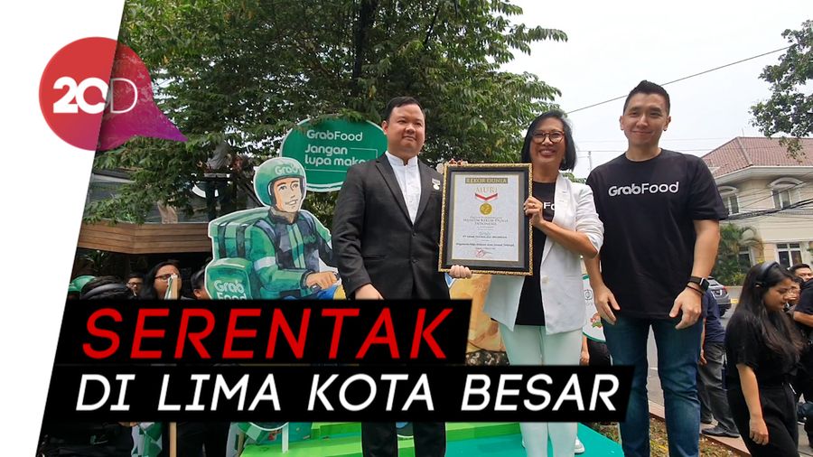 Antar 10.000 Paket Makanan, GrabFood Raih Rekor MURI