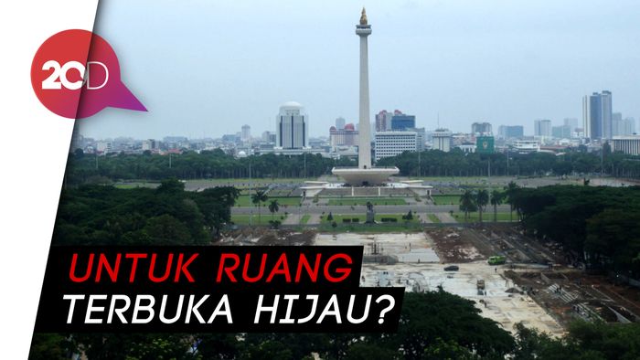 190 Pohon di Monas Dibabat Jadi Plaza Selatan, Begini Penampakannya