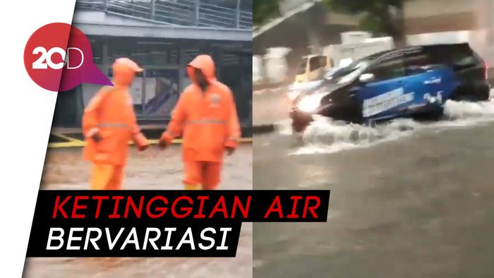  Penampakan Banjir di Jakarta Pagi Ini