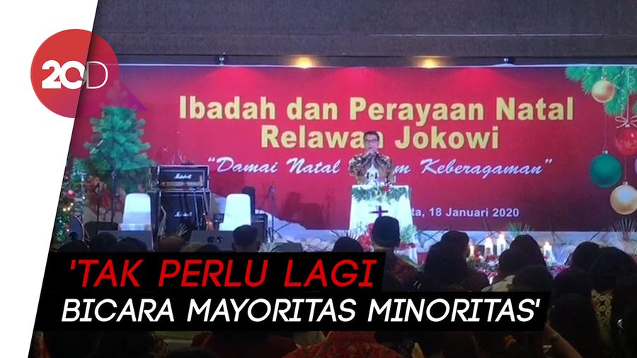 Perayaan Natal Relawan Jokowi, Moeldoko Singgung Mayoritas-minoritas