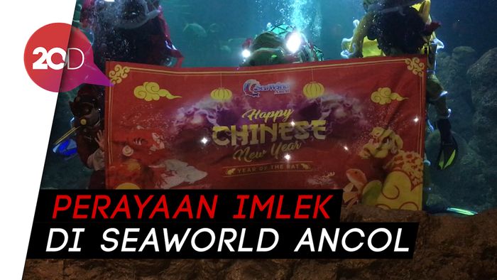 Sulitnya Atraksikan Barongsai di Dalam Air