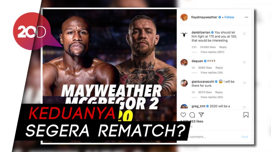  Usai Comeback, McGregor Ditantang Mayweather