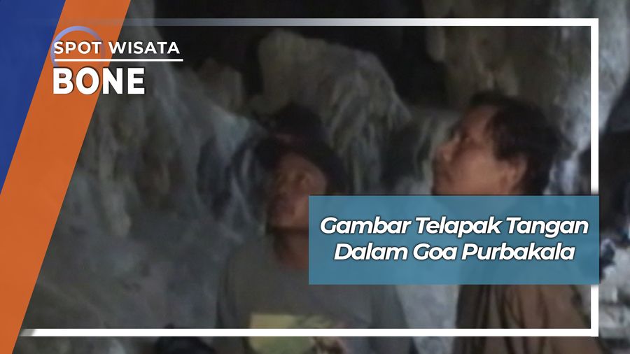 Gambar Telapak Tangan Dalam Goa Purbakala, Bone