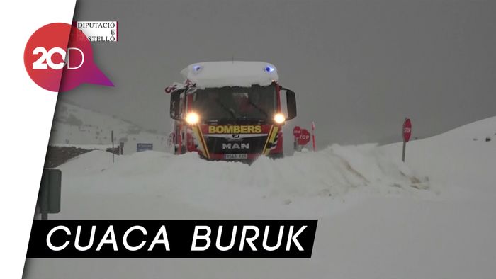 4 Tewas Akibat Badai Salju di Spanyol