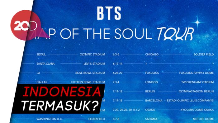 BTS Umumkan Jadwal dan Lokasi Konser Map of the Soul Tour