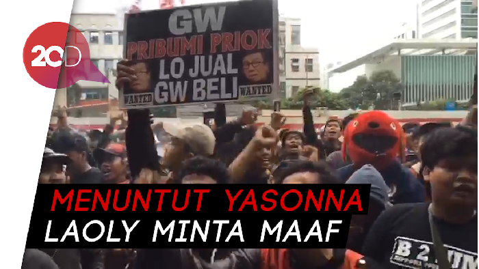 Warga Tanjung Priok Geruduk Kemenkum HAM, Desak Yasonna Minta Maaf