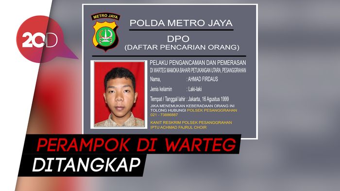 Detik-detik Penangkapan Pelaku Perampokan yang Viral di Warteg  Jaksel