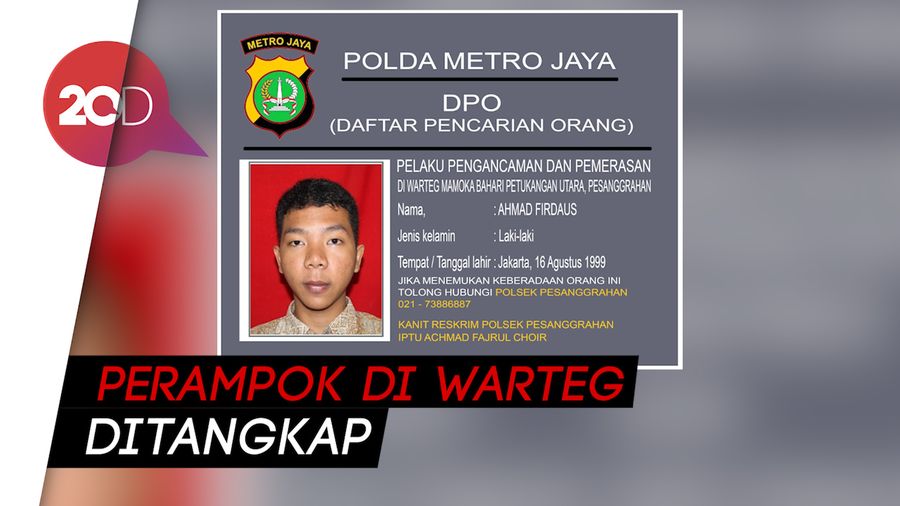 Detik-detik Penangkapan Pelaku Perampokan yang Viral di Warteg  Jaksel