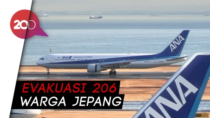 Pesawat Evakuasi Jepang Telah Tiba di Tokyo dari Wuhan