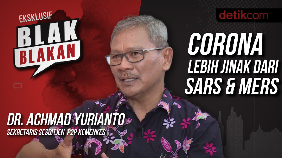 Tonton Blak-Blakan Kemenkes: Corona Lebih Jinak dari SARS & MERS