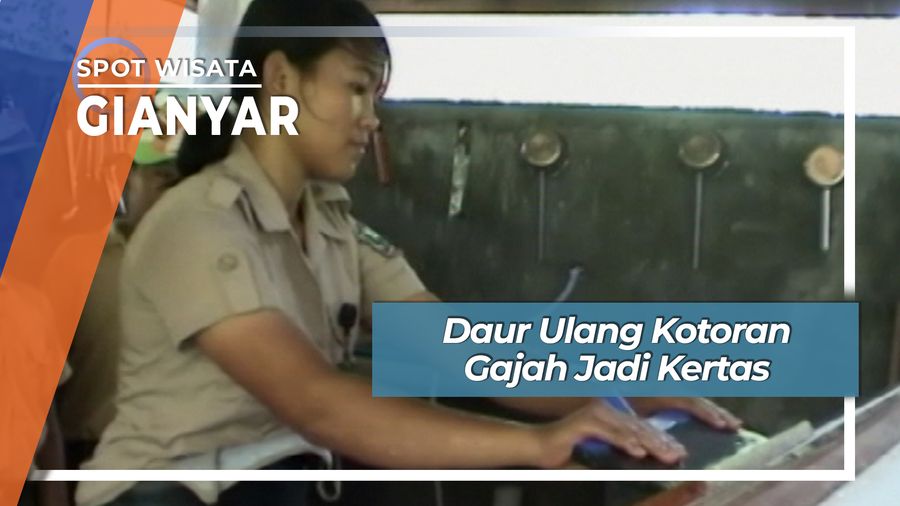 Daur Ulang Kotoran Gajah Jadi Kertas, Gianyar