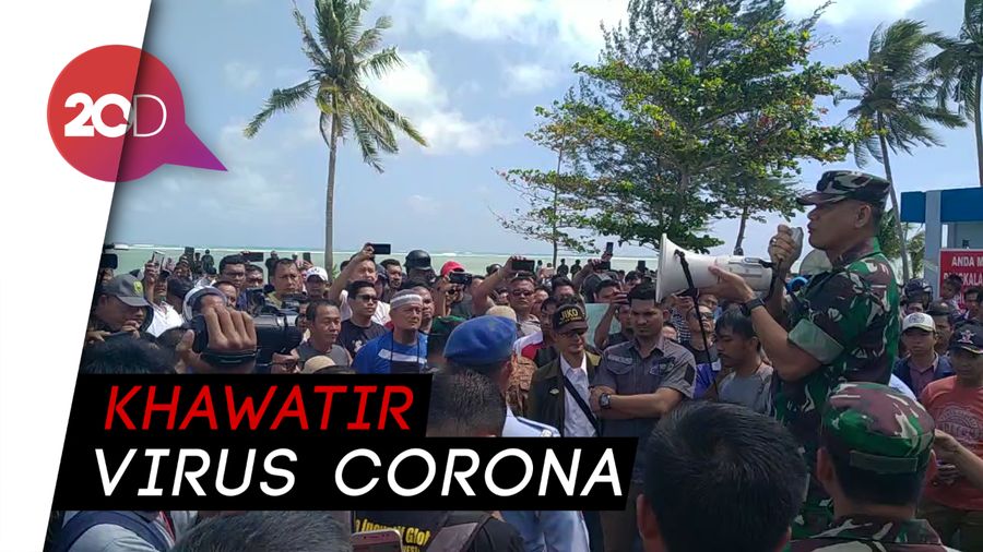 Suasana Panas Demo Warga Natuna Tolak Jadi Tempat Karantina