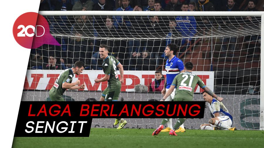 4 Gol Napoli Bersarang ke Gawang Sampdoria