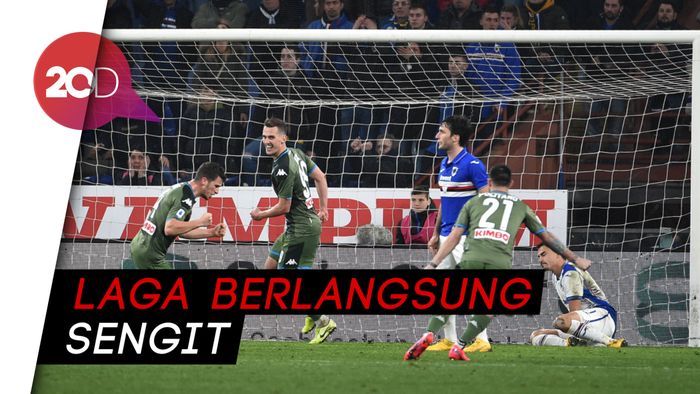  4 Gol Napoli Bersarang ke Gawang Sampdoria