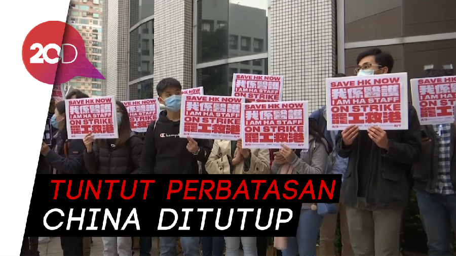 Khawatir Virus Corona, Pekerja Medis Hong Kong Gelar Aksi Demo