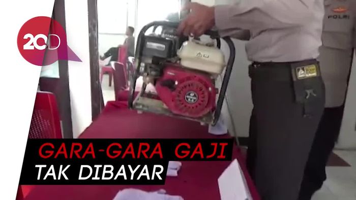 Gaji Tak Dibayar, Dua Kuli Bangunan di Konawe Curi Mesin Air