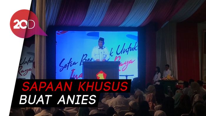 Prabowo Sapa Anies di HUT Gerindra: Tak Resmi Kader, Tapi Hatinya..