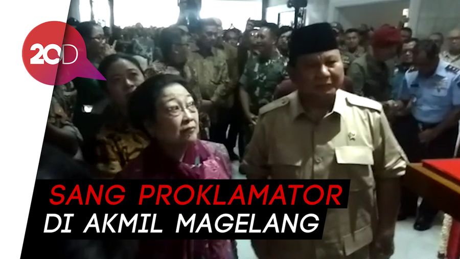 Momen Megawati dan Prabowo Resmikan Patung Soekarno di Magelang