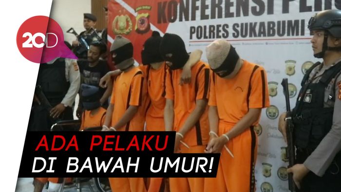 Polisi Ciduk Gerombolan Bermotor Penganiaya Anak Petinggi PP Sukabumi