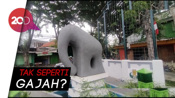 Patung Gajah Mungkur, Landmark Baru Gresik yang Disebut Aneh dan Lucu