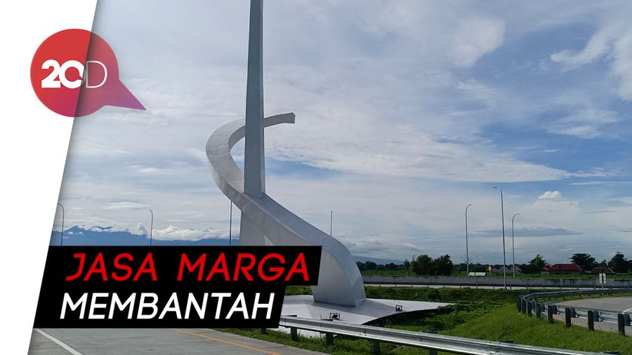 Ini Penampakan Tugu di Tol Madiun yang Disebut Mirip Palu Arit