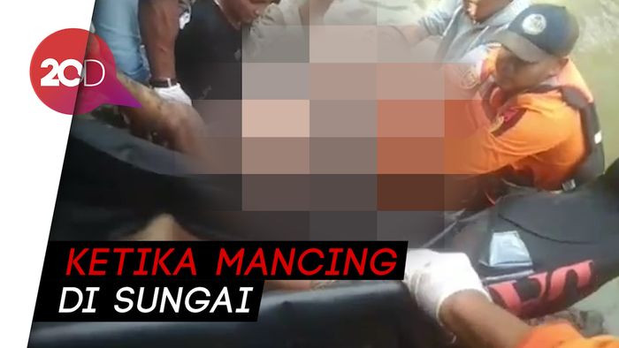 Proses Evakuasi Pelajar yang Diterkam Buaya di Konawe