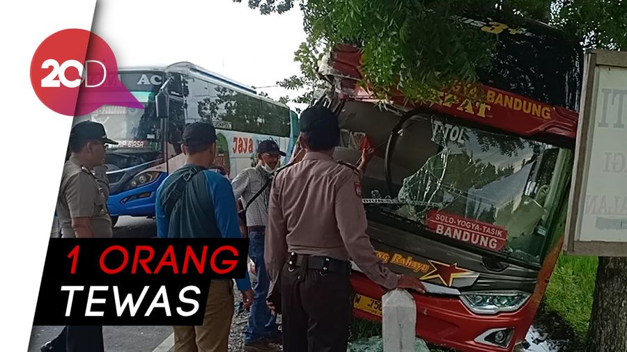 Sopir Ngantuk, Truk Tabrak Bus Sugeng Rahayu di Madiun