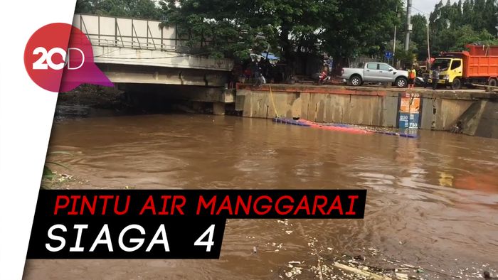 Jakarta Diguyur Hujan Sepanjang Malam, Pintu Air Manggarai Masih Normal