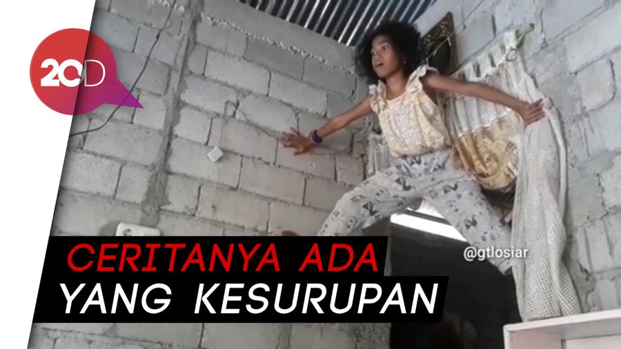 Kocak! Tiga Bocah Gorontalo Parodikan Adegan Mengusir Iblis